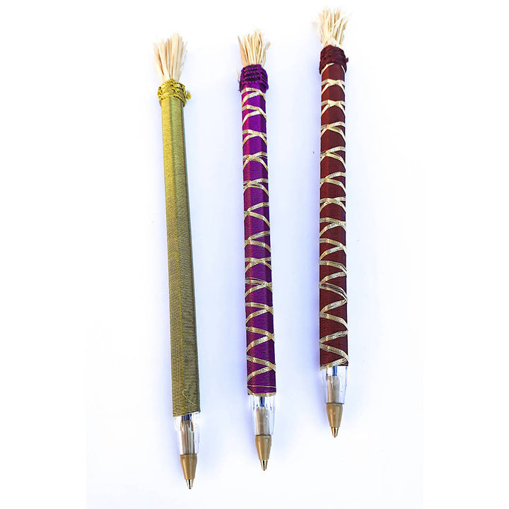 Set of 4 Woven Pens-Notla-MyTindy