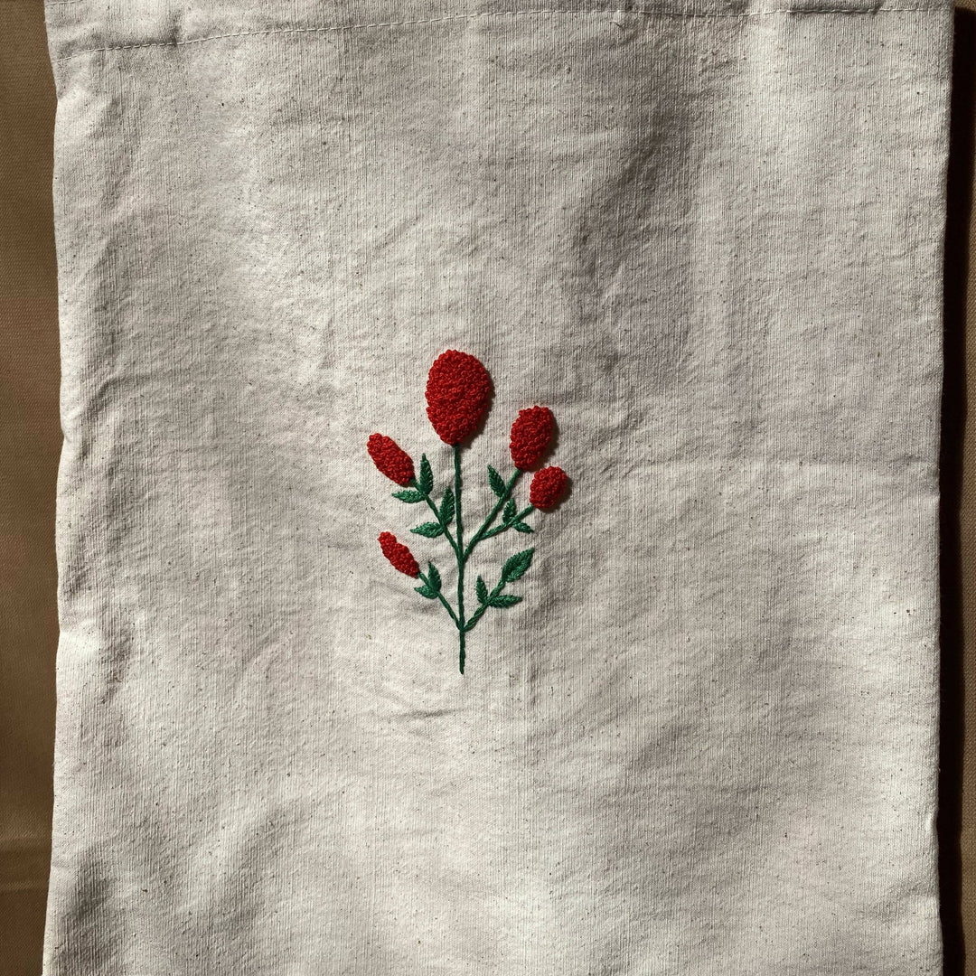 Embroidered Tote Bag