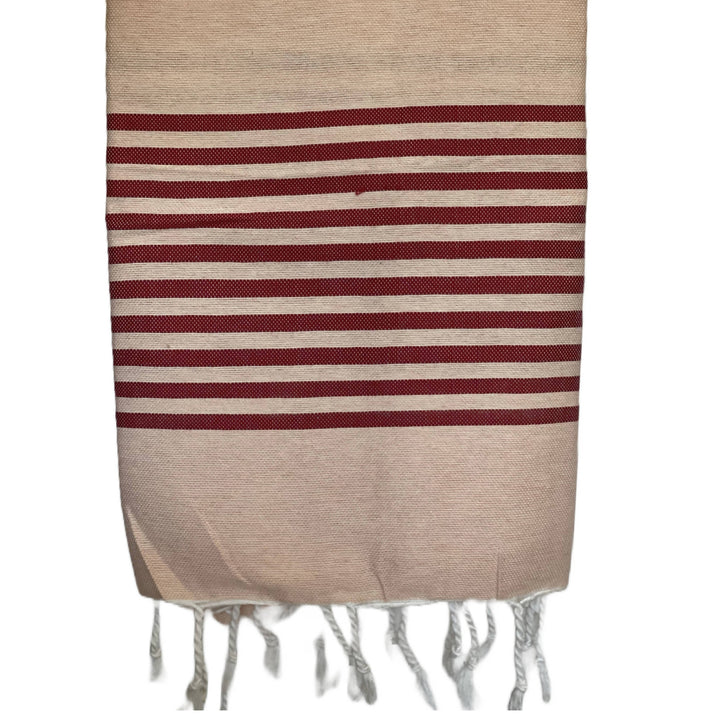 Salmon & Red Moroccan Towel