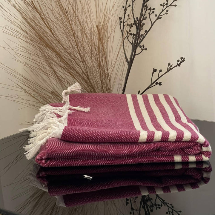 Burgundy Moroccan Towel