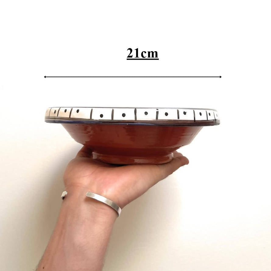21 cm - rainbow Moroccan Tajine