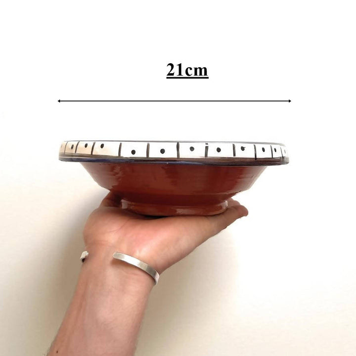 21 cm - rainbow Moroccan Tajine