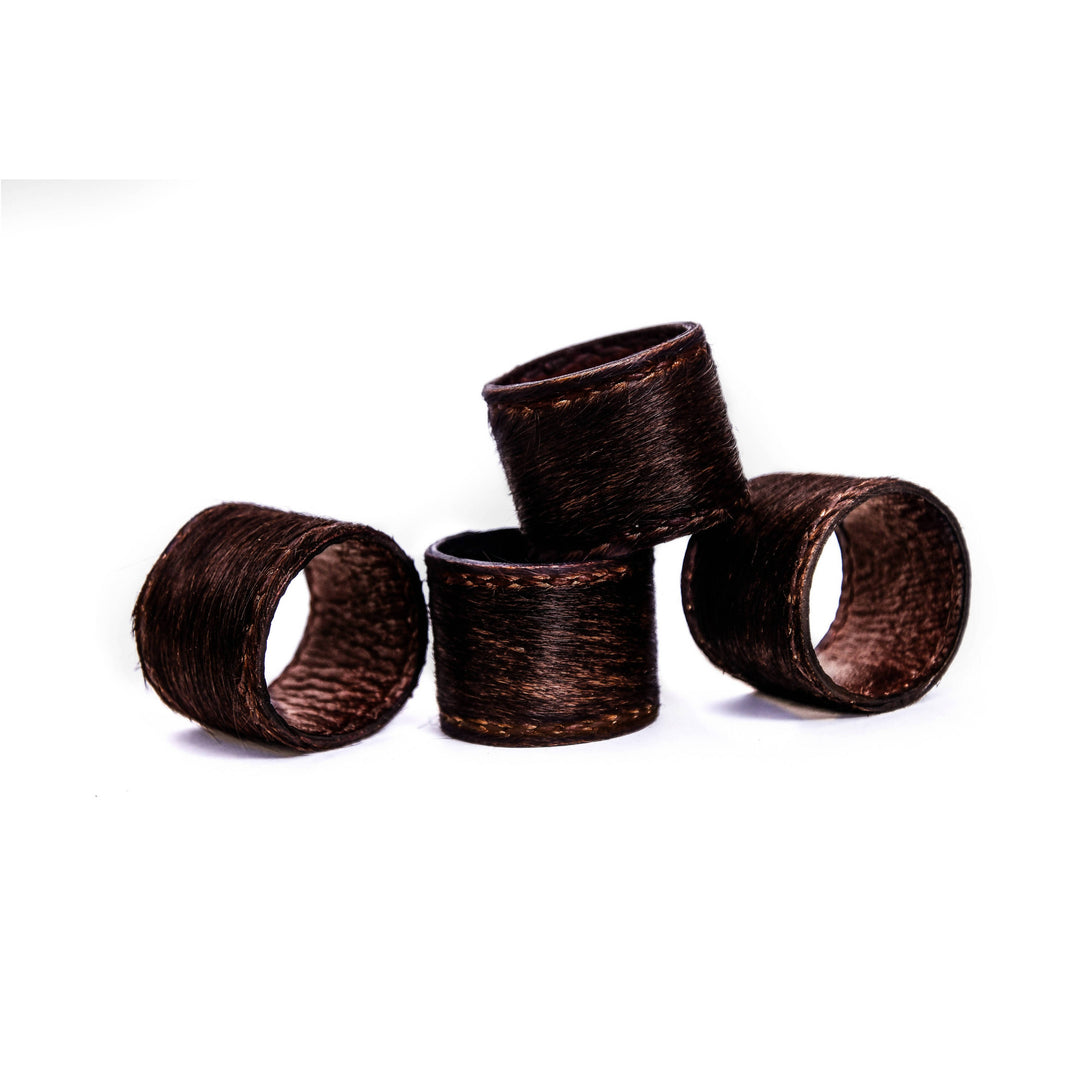 Cowhide Napkin Rings