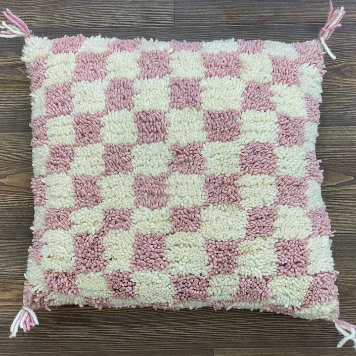 Berber Pillow Pink Checkered