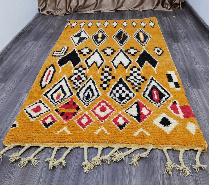 Luxurious Handmade Boujaad Moroccan Wool Rug - Elevate Your Home Decor with Authentic Berber Craftsmanship