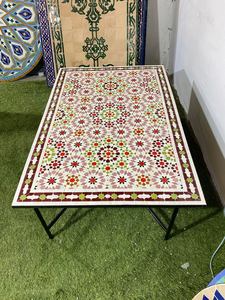 Amazing mosaic Table Moroccan for outdoor & indoor, pink mosaic Table 100% handcrafted, included shipping