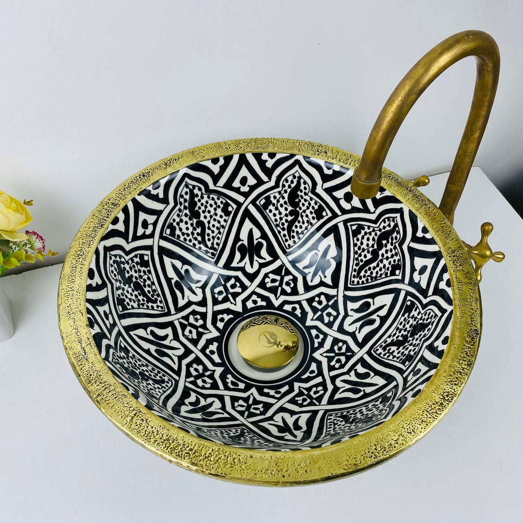 VOB - Brass - Moroccan Ceramic Sink