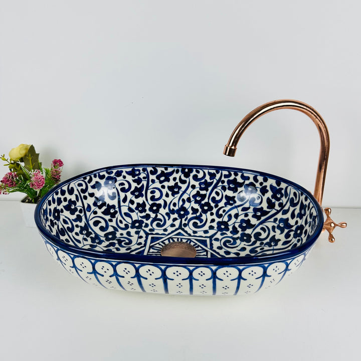 ZOT - Oval - Moroccan Ceramic Sink