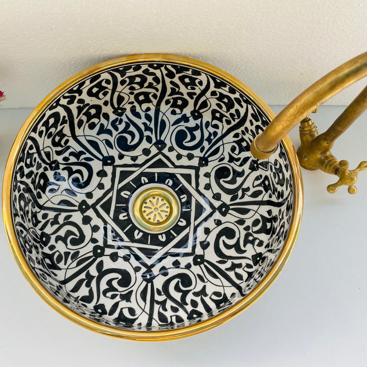 TAZ - Deep Gold - Moroccan Ceramic Sink
