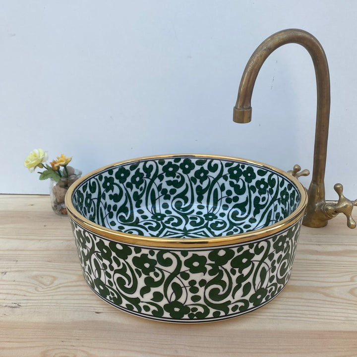 TOQ - Deep Gold - Moroccan Ceramic Sink
