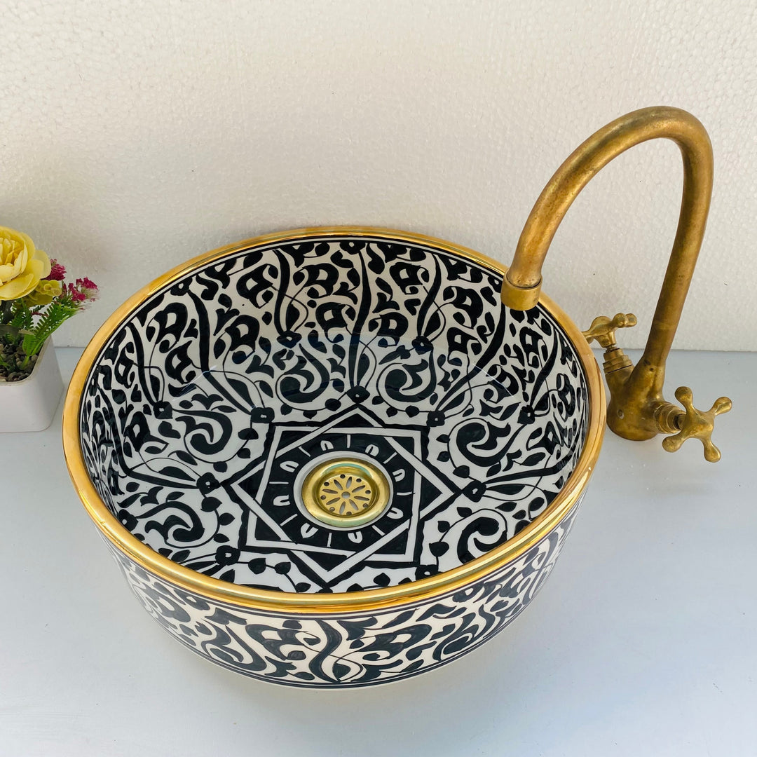 TAZ - Deep Gold - Moroccan Ceramic Sink