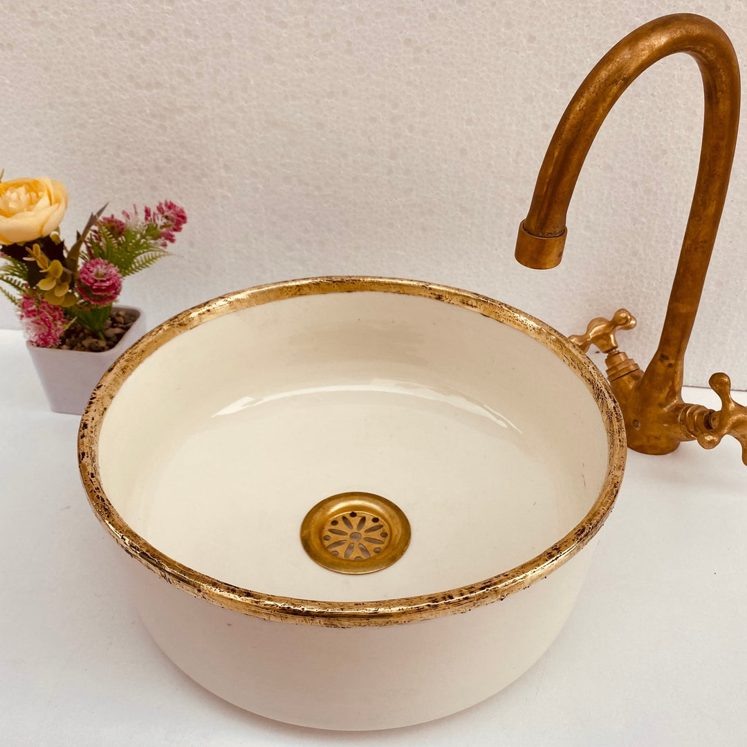 VAL - Brass - Moroccan Ceramic Sink
