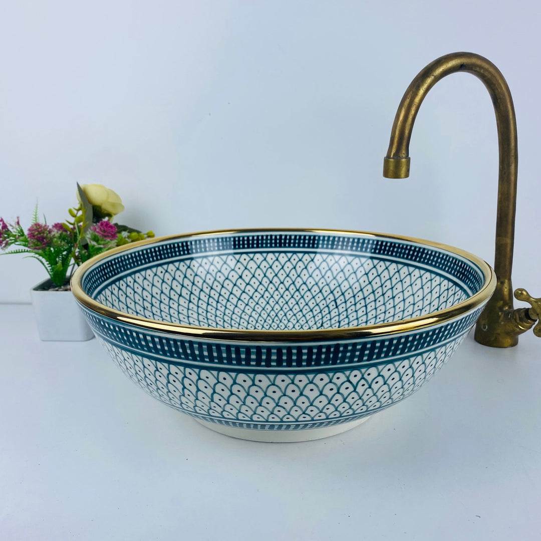 RES - Standard Gold - Moroccan Ceramic Sink