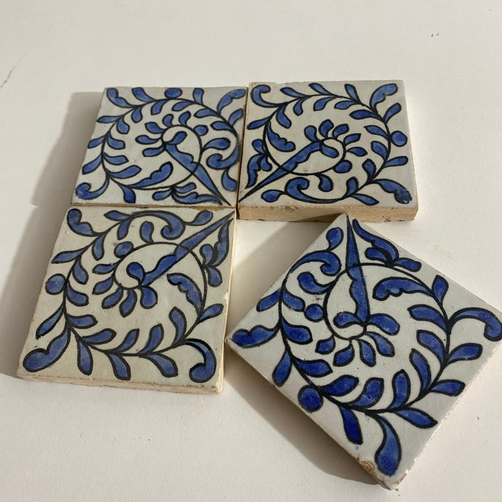 Kitchen Ceramic tiles Hand painted backsplash tiles 4"x4" 100% Handmade for Bathroom built with mid century modern styling pool, remodeling