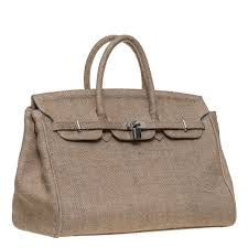 48H Birkin Style Jute Bag