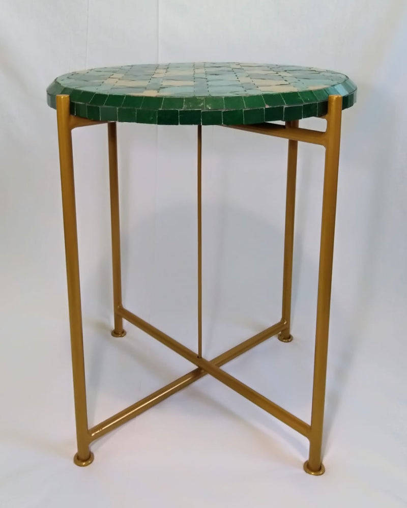Green and Yellow Zellige Table