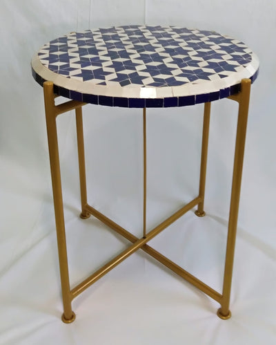 Blue and White Zellige Table