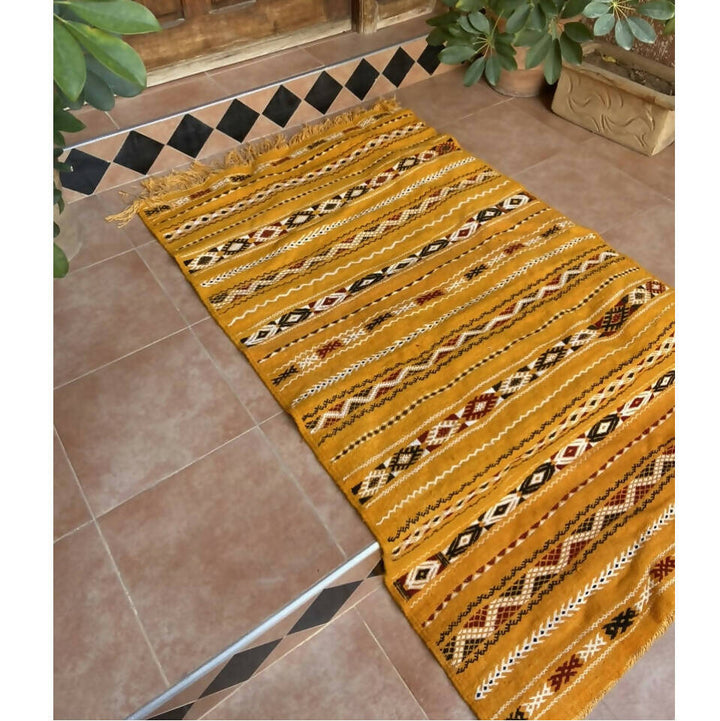 Yellow Kilim Atlas Rug
