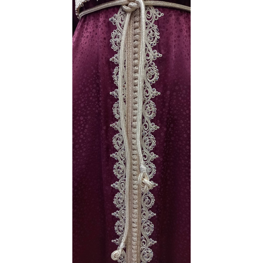 Burgundy Bell Shaped Kaftan