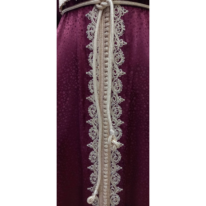 Burgundy Bell Shaped Kaftan