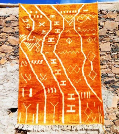 Yellow Moroccan Carpet-Coopérative Bakiz-MyTindy