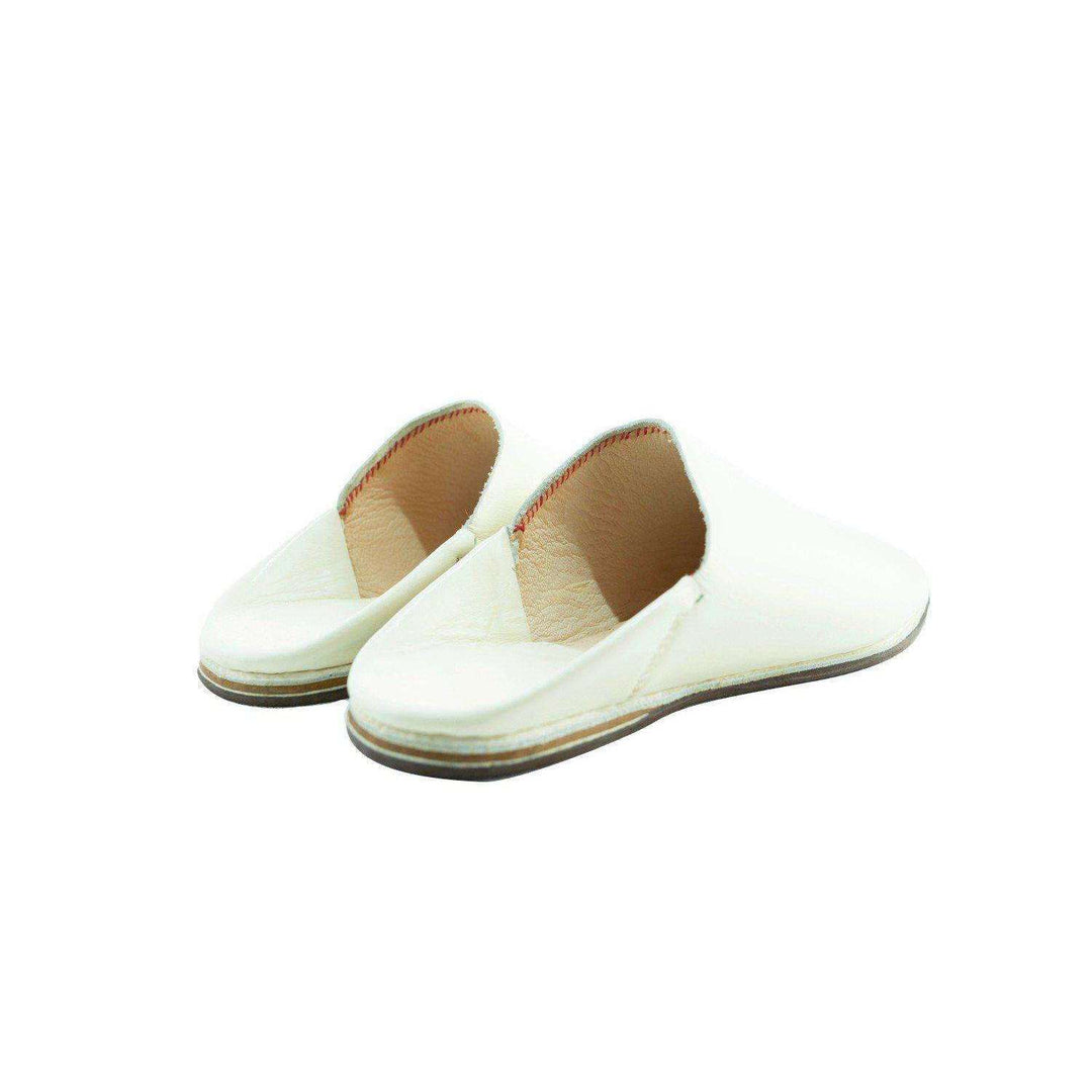 Babouche marocaine en cuir blanc pour homme MyTindy