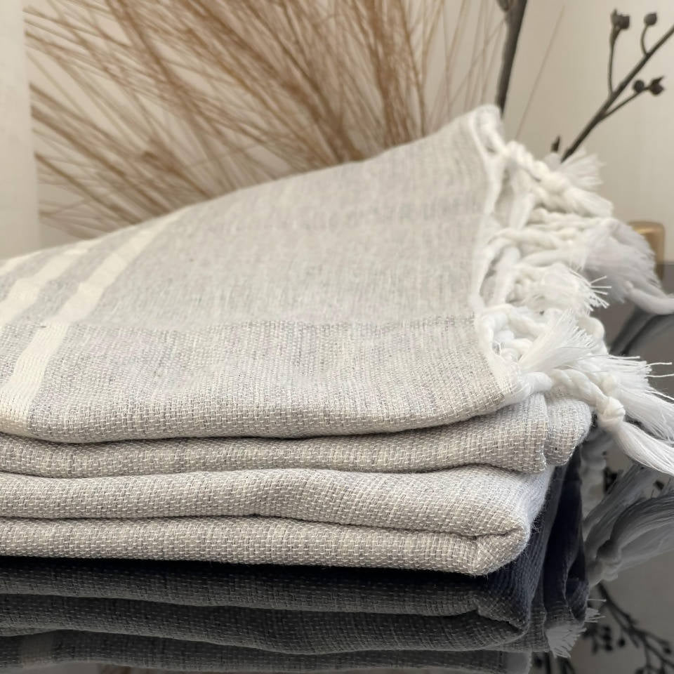 Light Grey Moroccan Towel
