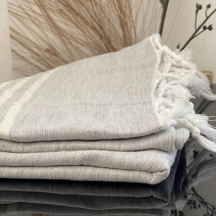 Light Grey Moroccan Towel