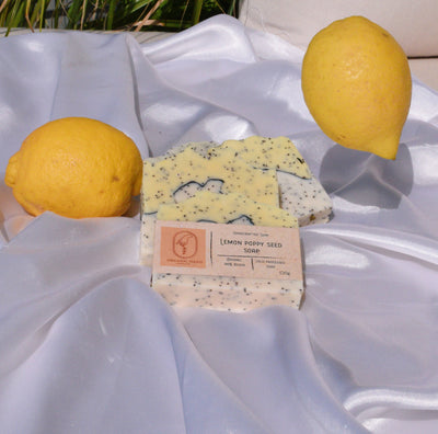 Lemon Poppy Seed Soap (Pack of 2 or 3)-Organic Hand-MyTindy