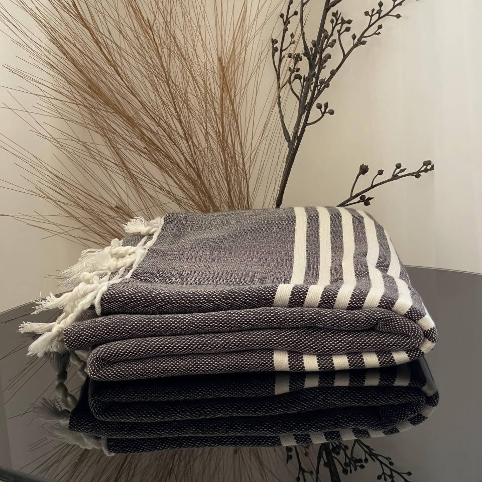 Dark Grey Moroccan Towel