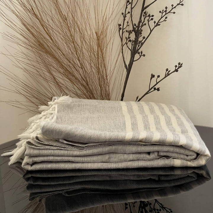 Light Grey Moroccan Towel