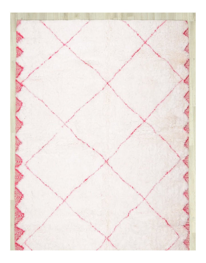 Beni Mrirt Moroccan White Pink Rug