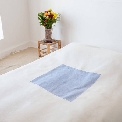Blue Square Moroccan Bed Spread-Djebeli Tanger-MyTindy