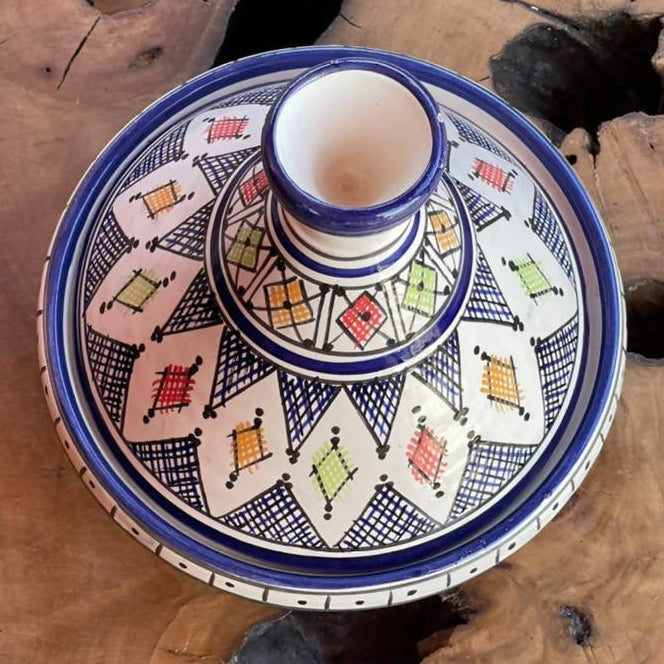 21 cm - rainbow Moroccan Tajine