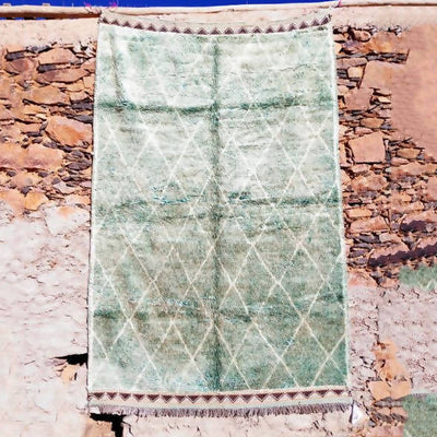 Pale Green Moroccan Rug-Coopérative Bakiz-MyTindy