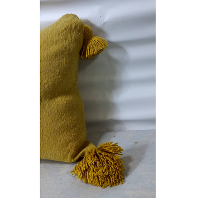 Mustard Yellow Wool Berber Pillow