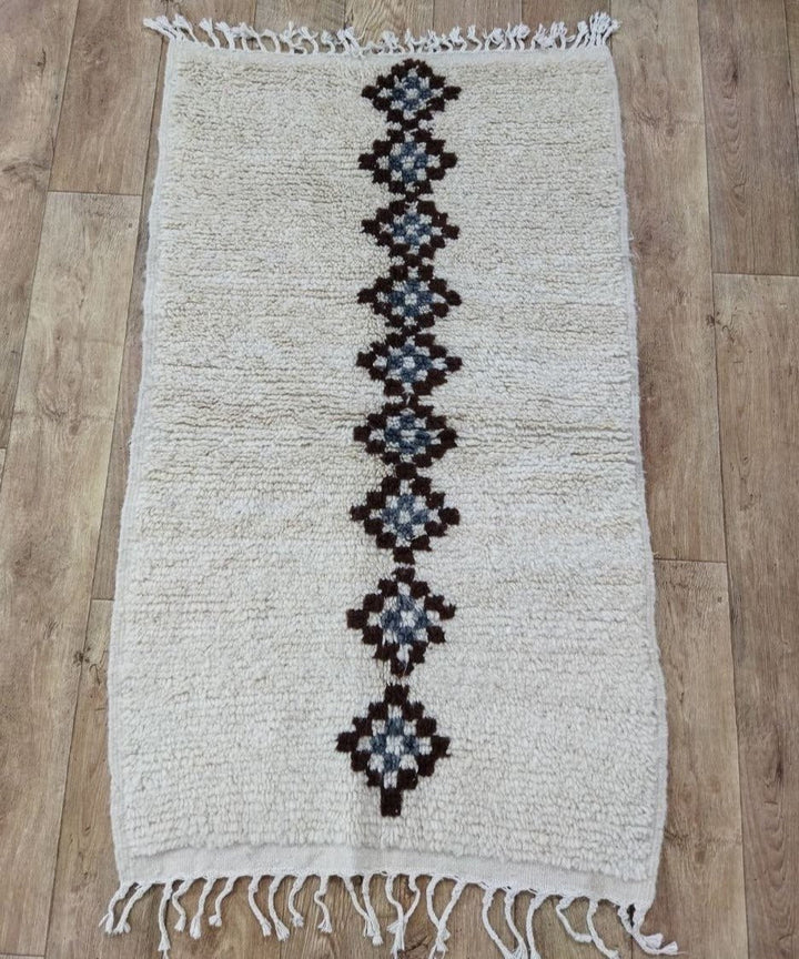 Moroccan rug Beni Ouarain rug 2x4 ft Handmade rug Berber rug