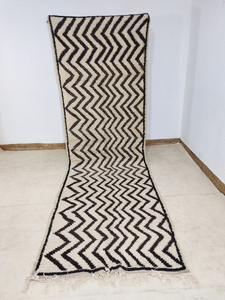 Moroccan rug Beni Ouarain rug 3x11 ft Handmade rug Runner Rug