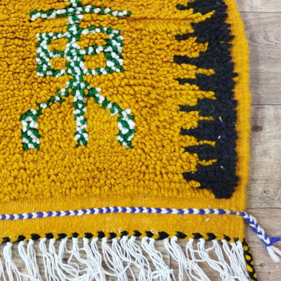 Moroccan rug Beni Ouarain rug 3x9 ft Handmade rug Berber rug