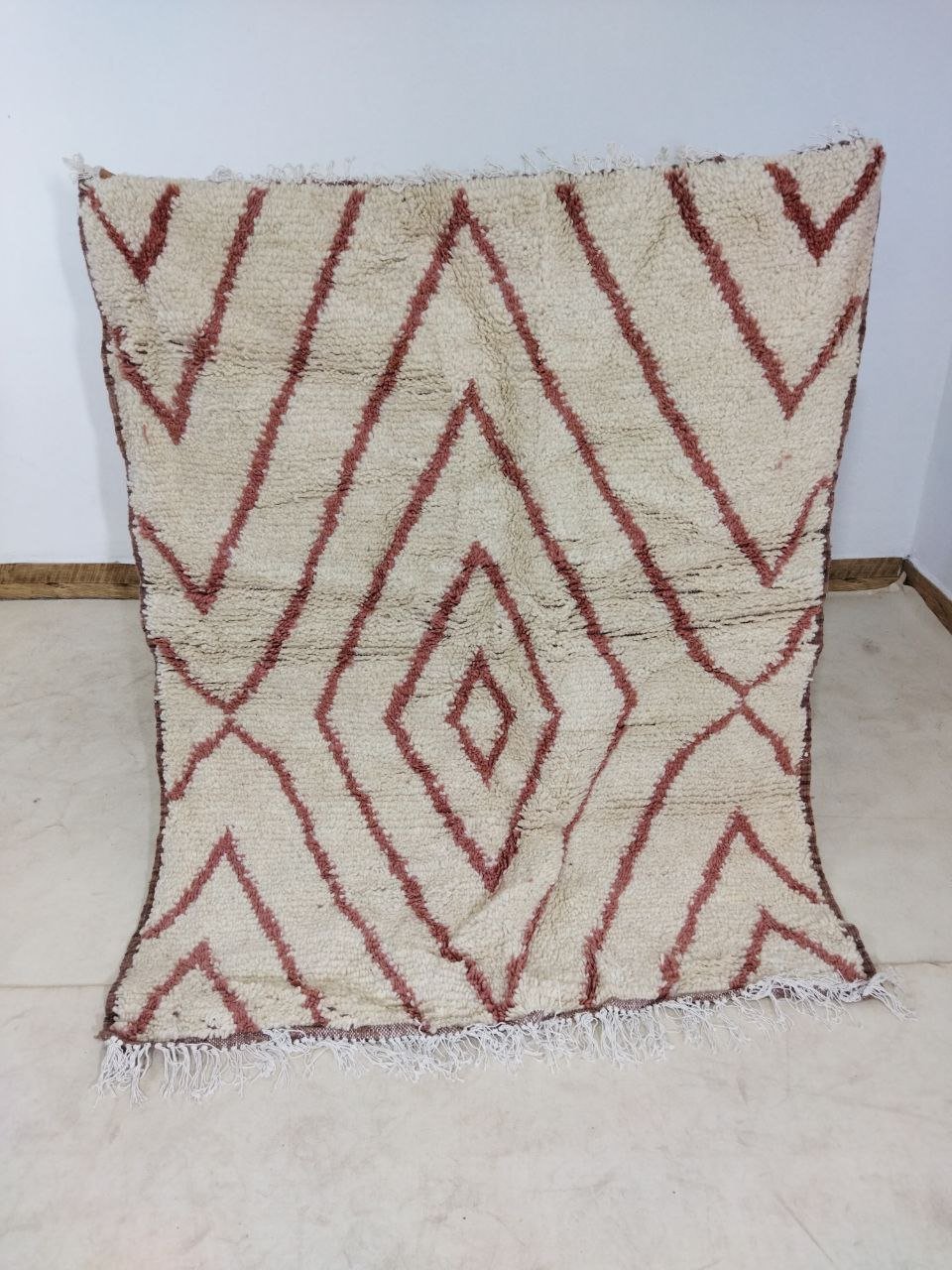 Moroccan rug Beni Ouarain rug 4x5 ft Handmade rug Berber rug