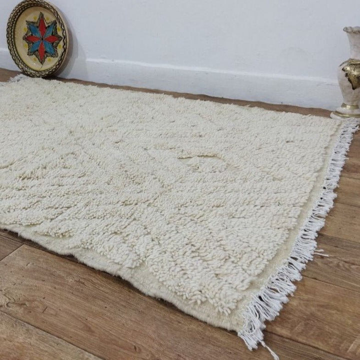 Moroccan rug Beni Ouarain rug 4x5 ft Handmade rug Berber rug