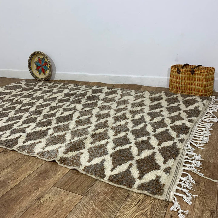 Moroccan rug Beni Ouarain rug 4x8 ft Handmade rug Berber rug