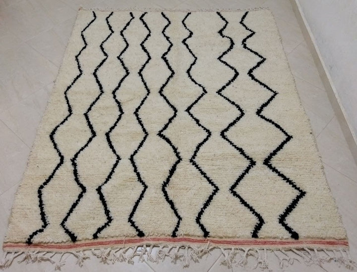 Moroccan rug Beni Ouarain rug 5x6 ft Handmade rug Berber rug