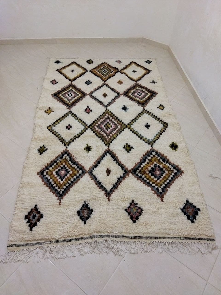 Moroccan rug Beni Ouarain rug 5x8 ft Handmade rug Berber rug