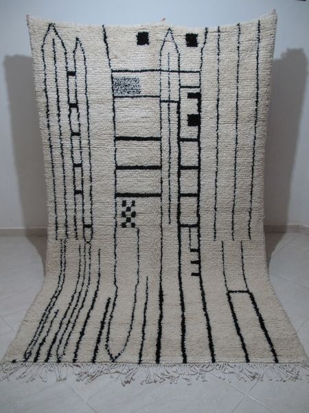 Moroccan rug Beni Ouarain rug 5x8 ft Handmade rug Berber rug