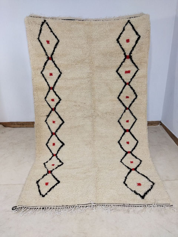 Moroccan rug Beni Ouarain rug 5x8 ft Handmade rug Berber rug