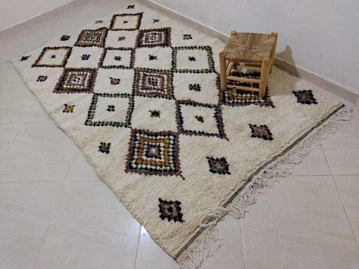 Moroccan rug Beni Ouarain rug 5x8 ft Handmade rug Berber rug