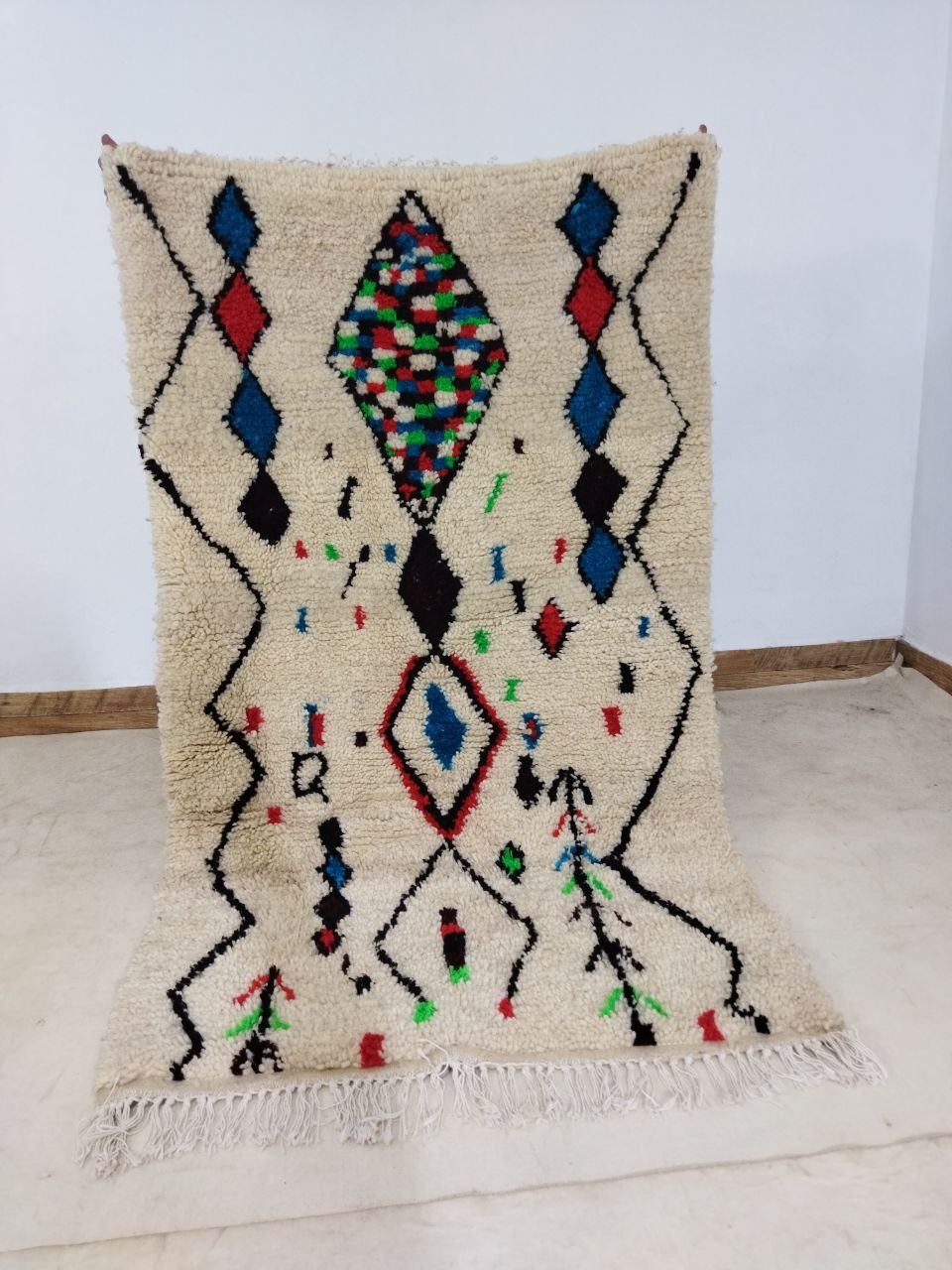 Moroccan rug Style Azilal rug 3x5 ft Handmade rug Berber rug