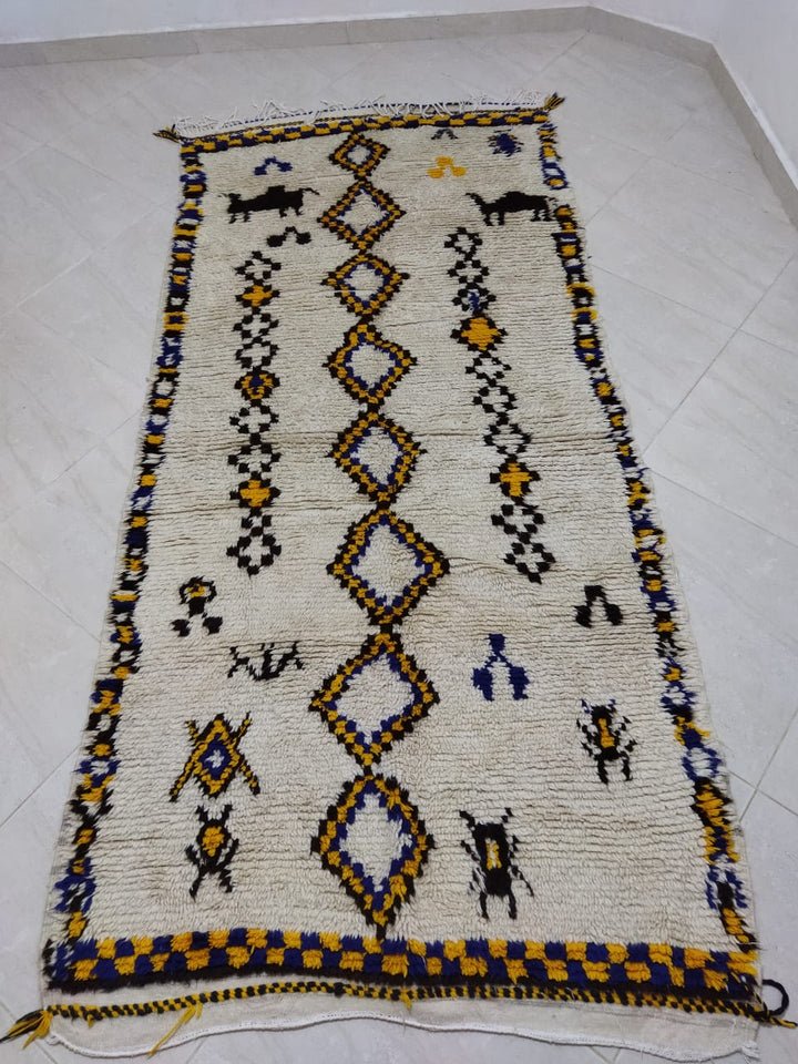 Moroccan rug Style Azilal rug 3x8 ft Handmade rug Runner Rug