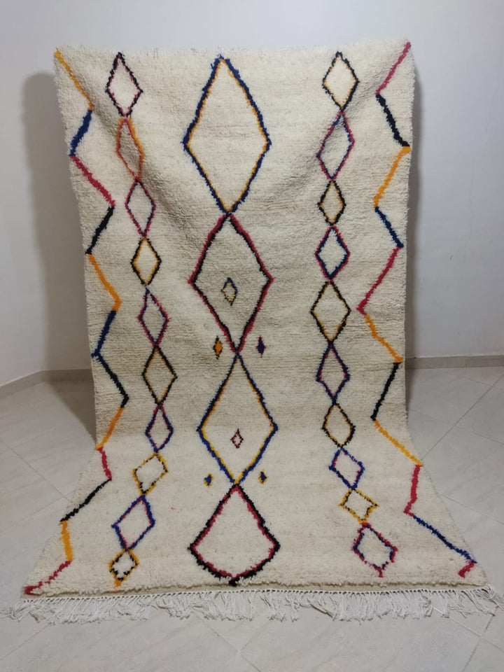 Moroccan rug Style Azilal rug 4x5 ft Handmade rug Berber rug